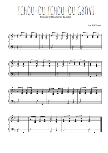 Téléchargez l'arrangement pour piano de la partition de Tchou-ou tchou-ou gbovi en PDF